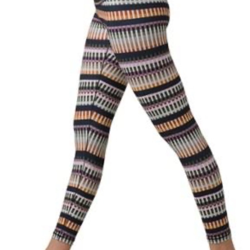 18- Prana NWT Multicolor Kimble Printed Knit Leggings 7/8 Size XS Polyester mix